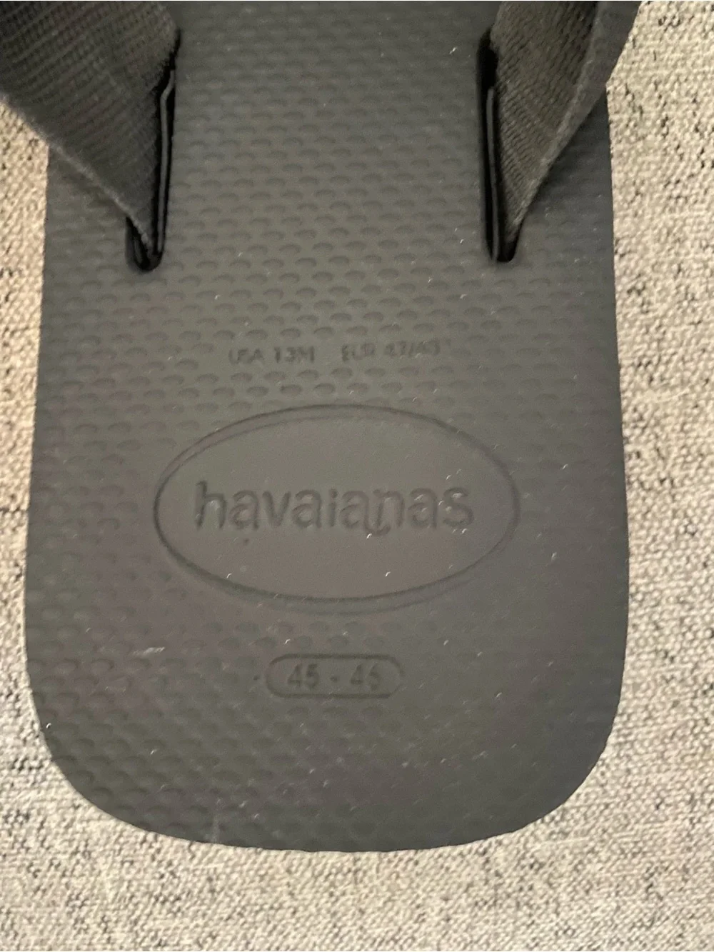 Havaianas Men's Black Fabric-strap Flip Flops